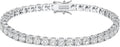 18K gold plated 4mm cubic zirconia tennis bracelet, 6.5 inch length