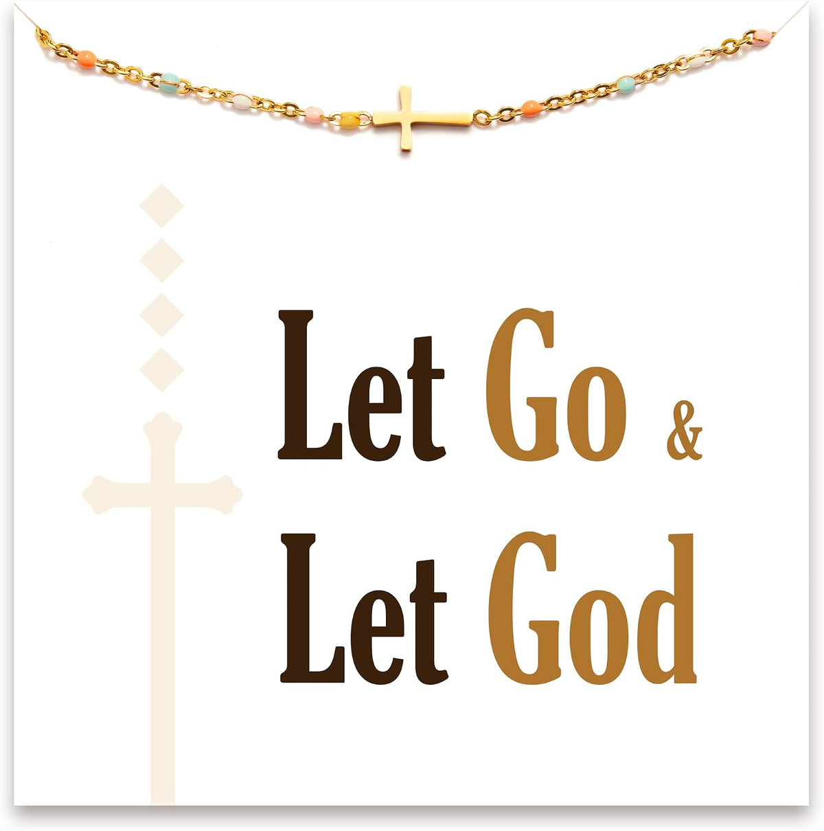 Cross bracelet with a Friends are the family we choose message