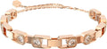 Geometric link chain bracelet, gold tone
