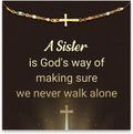 Cross bracelet message card shown with the bracelet